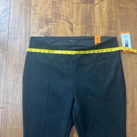 NWT Andrew Marc black Faux Suede Skinny Pants    Size XXL - Picture 9 of 13